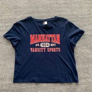 NWOT H&M DIVIDED size L Blue Shirt